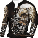 3D Eagle Pattern Print, Men&