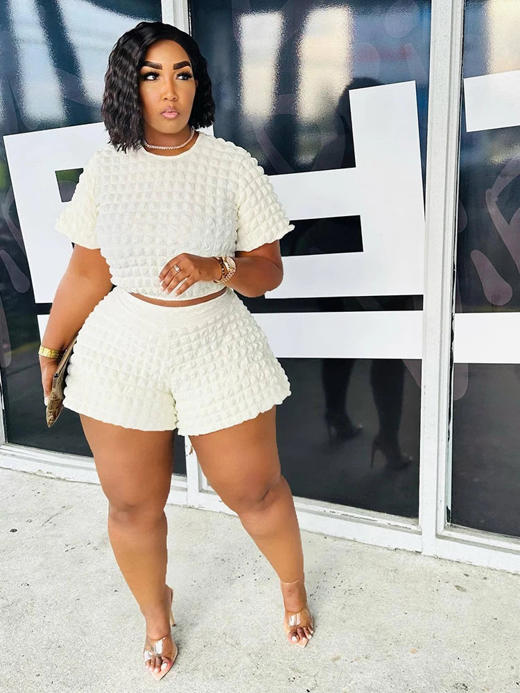 Summer Suit Chic and Elegant Woman Set New In Sexy Outfit Casual Shorts Sets Womens 2 Piece Plus Size Dropshipping Wholesale - Lena & Miles Exquisite Boutique LLC.