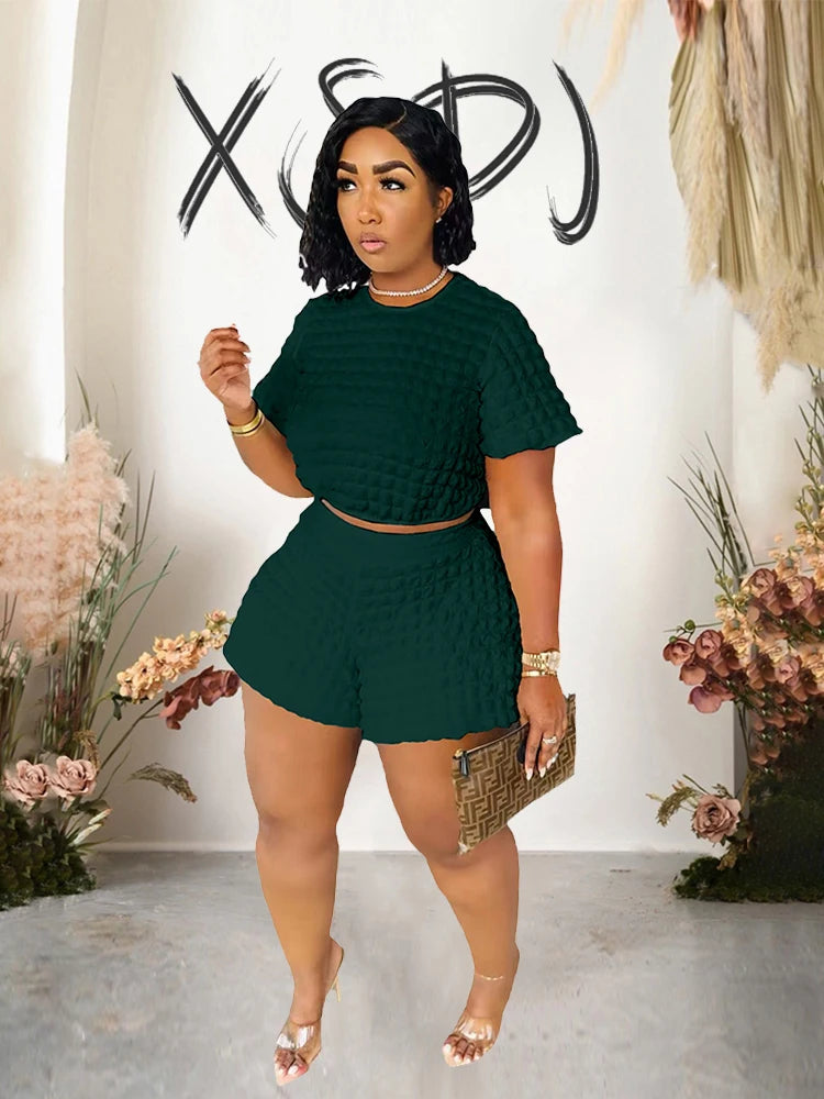 Summer Suit Chic and Elegant Woman Set New In Sexy Outfit Casual Shorts Sets Womens 2 Piece Plus Size Dropshipping Wholesale - Lena & Miles Exquisite Boutique LLC.