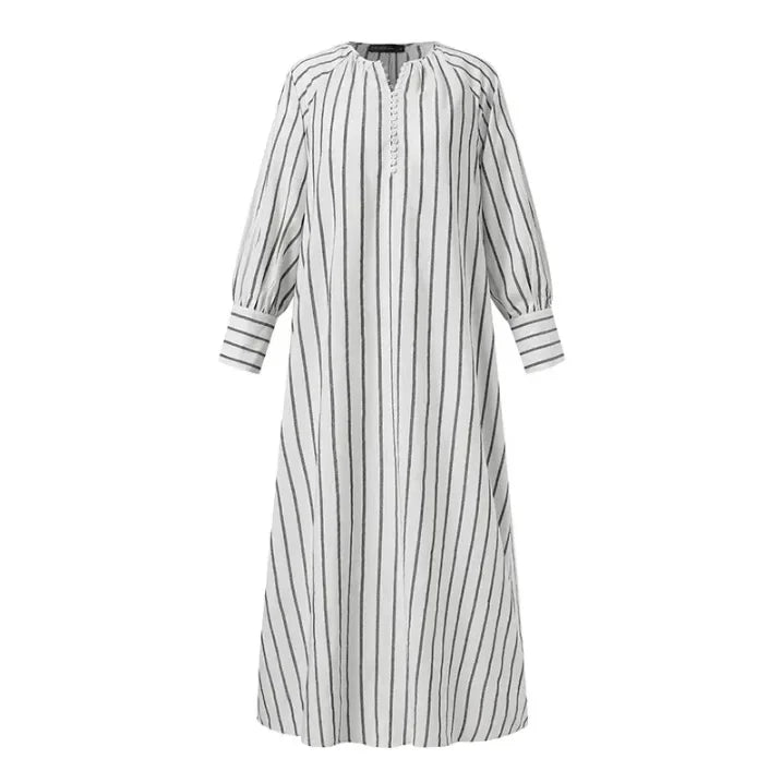 Casual Shirt Dress for Women Muslim Abaya - Lena & Miles Exquisite Boutique LLC.