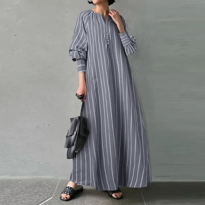 Casual Shirt Dress for Women Muslim Abaya - Lena & Miles Exquisite Boutique LLC.