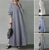 Casual Shirt Dress for Women Muslim Abaya - Lena & Miles Exquisite Boutique LLC.